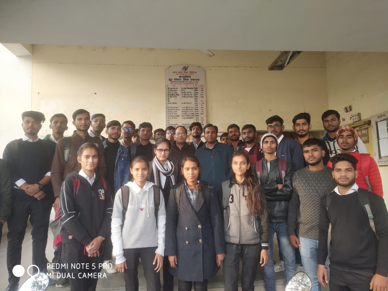 Industrial visit conducted by BSNL PD Nagar Unnao for Computer Science and Electronics Final yr students on 05.01.2023
